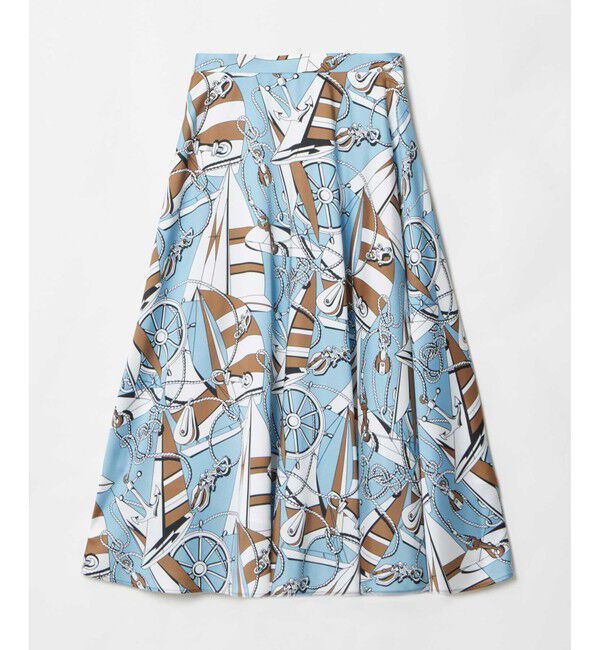 LOULOU WILLOUGHBY「【LOULOU WILLOUGHBY】RATTI マリーナプリントフレアスカート」|フレア|