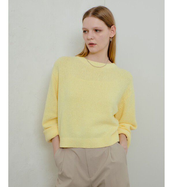 allureville「エアリーループバックスリットプルオーバー」|ニット・セーター|