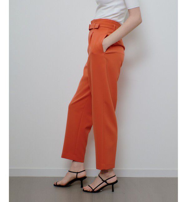 allureville「ダブルクロスベルト付タックパンツ」|チノ|