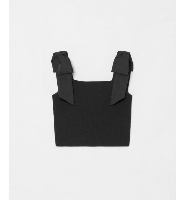 LOULOU WILLOUGHBY「【LOULOU WILLOUGHBY】ショルダーリボンミニタンクプルオーバー」|ニット・セーター|