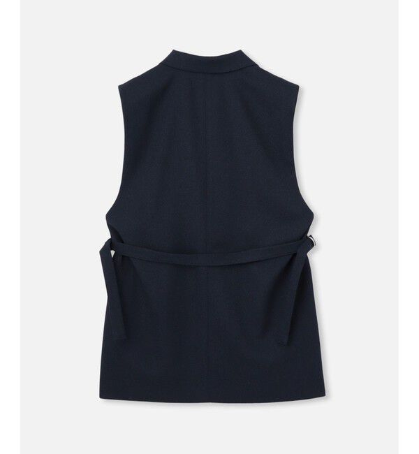 allureville「麻調カルゼサイドオープンジレ」|ベスト・ジレ|