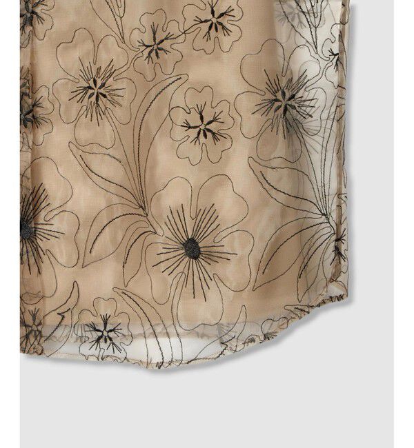 LOULOU WILLOUGHBY「【LOULOU WILLOUGHBY】オーガンジーフラワー刺繍ブラウス」|シャツ・ブラウス|