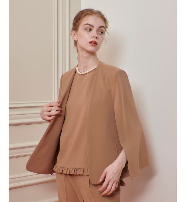 LOULOU WILLOUGHBY「◇ 【LOULOU WILLOUGHBY】リトルブラックケープジャケット」|ノーカラージャケット|