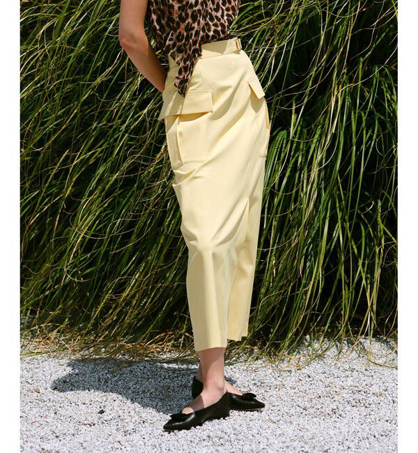 allureville「ツイルストレッチサファリスカート」|スカート|