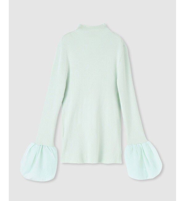 allureville「タフタバルーンスリーブコンビプルオーバー」|ニット・セーター|