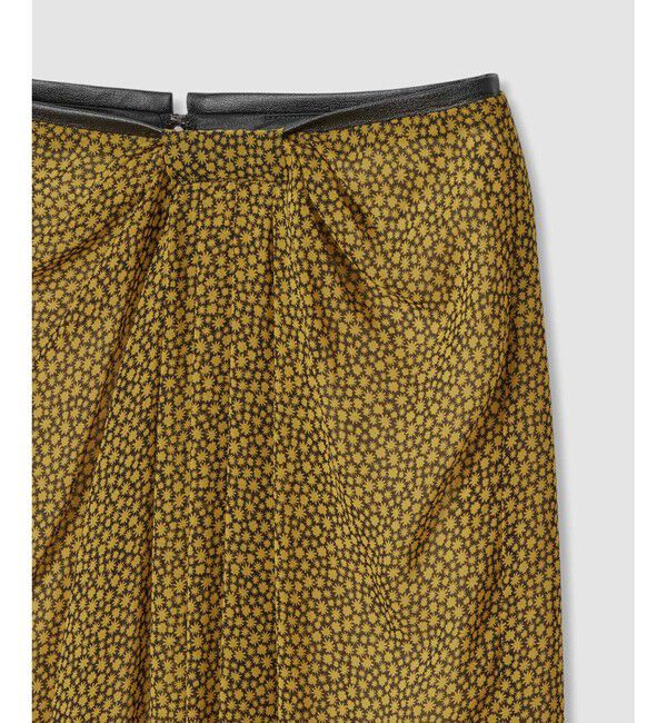 allureville「ルミナスプリントドレープスカート」|タイト|