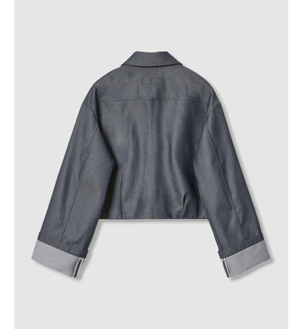 allureville「リジッドデニムライクブルゾン」|ブルゾン・スタジャン|