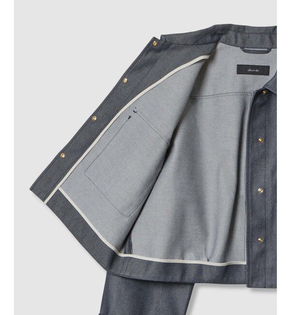 allureville「リジッドデニムライクブルゾン」|ブルゾン・スタジャン|