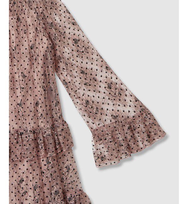 LOULOU WILLOUGHBY「【LOULOU WILLOUGHBY】フロッキードットレースワンピース」|ワンピース|