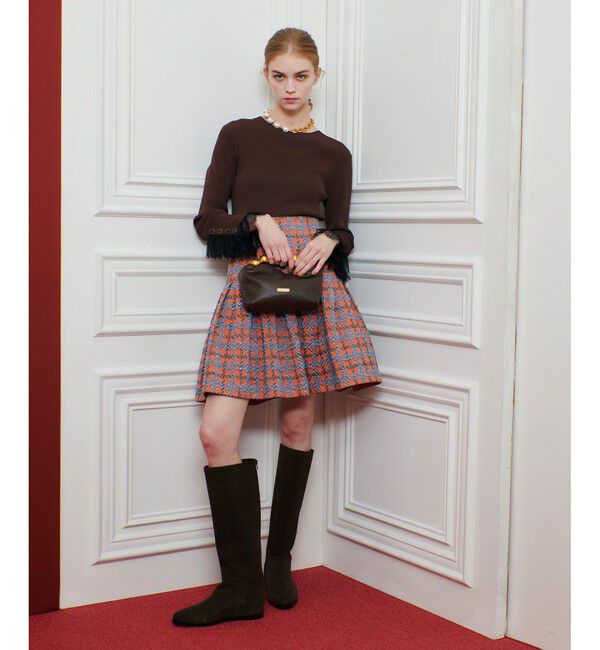 LOULOU WILLOUGHBY「【LOULOU WILLOUGHBY】スリーブヘムレースプルオーバー」|ニット・セーター|