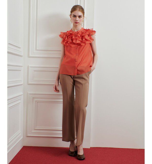 LOULOU WILLOUGHBY「【LOULOU WILLOUGHBY】ダブルクロスフレアーパンツ」|その他|