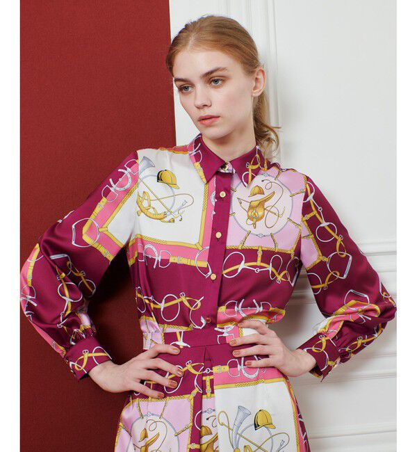 LOULOU WILLOUGHBY「【LOULOU WILLOUGHBY】RATTIジョッキープリントシャツブラウス」|シャツ・ブラウス|