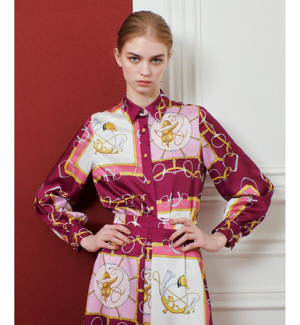 LOULOU WILLOUGHBY「【LOULOU WILLOUGHBY】RATTIジョッキープリントシャツブラウス」|シャツ・ブラウス|