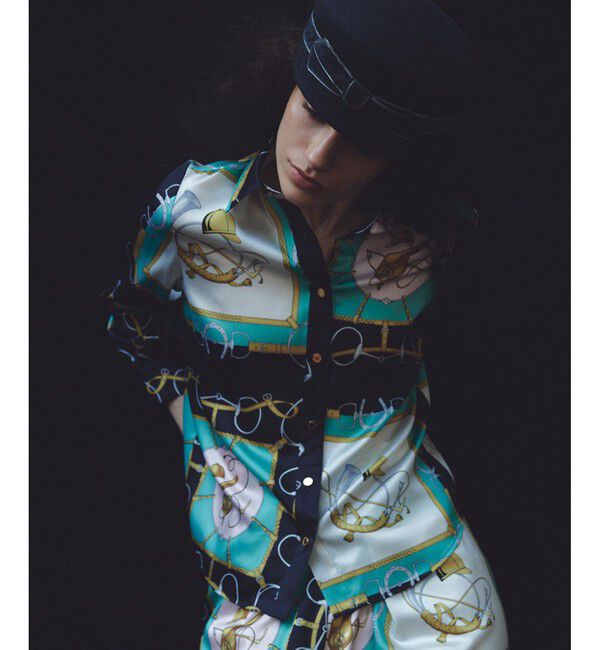 LOULOU WILLOUGHBY「【LOULOU WILLOUGHBY】RATTIジョッキープリントシャツブラウス」|シャツ・ブラウス|