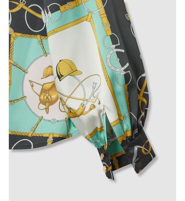 LOULOU WILLOUGHBY「【LOULOU WILLOUGHBY】RATTIジョッキープリントシャツブラウス」|シャツ・ブラウス|