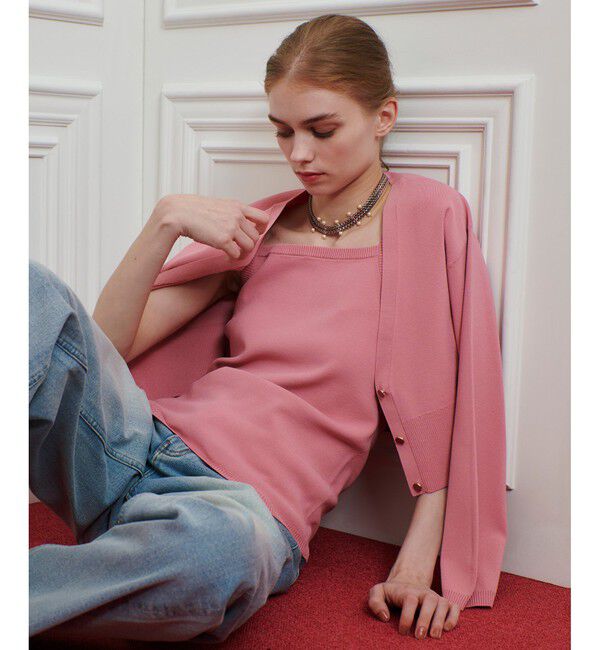 LOULOU WILLOUGHBY「【LOULOU WILLOUGHBY】アメスリアンサンブル」|ニット・セーター|ピンク