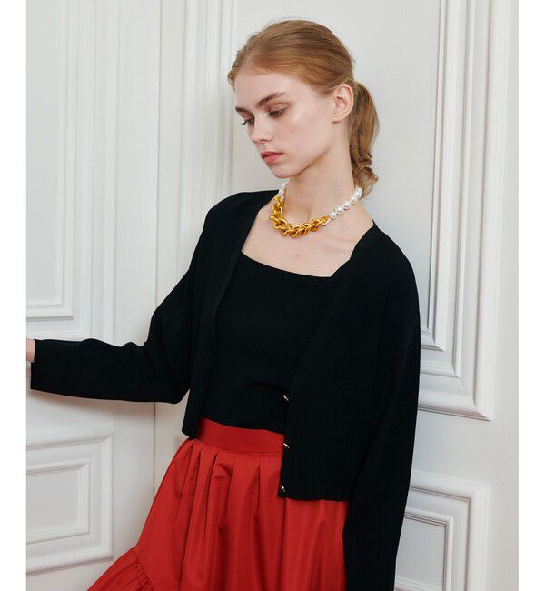 LOULOU WILLOUGHBY「【LOULOU WILLOUGHBY】アメスリアンサンブル」|ニット・セーター|ブラック