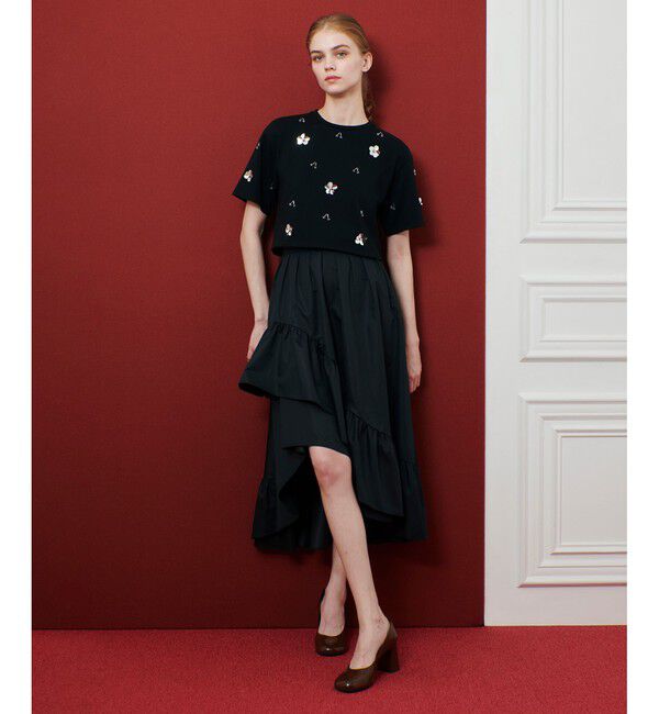 LOULOU WILLOUGHBY「【LOULOU WILLOUGHBY】スパンコールＴシャツ」|Tシャツ・カットソー|