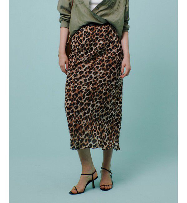 allureville「レオパードプリントナロースカート」|スカート|