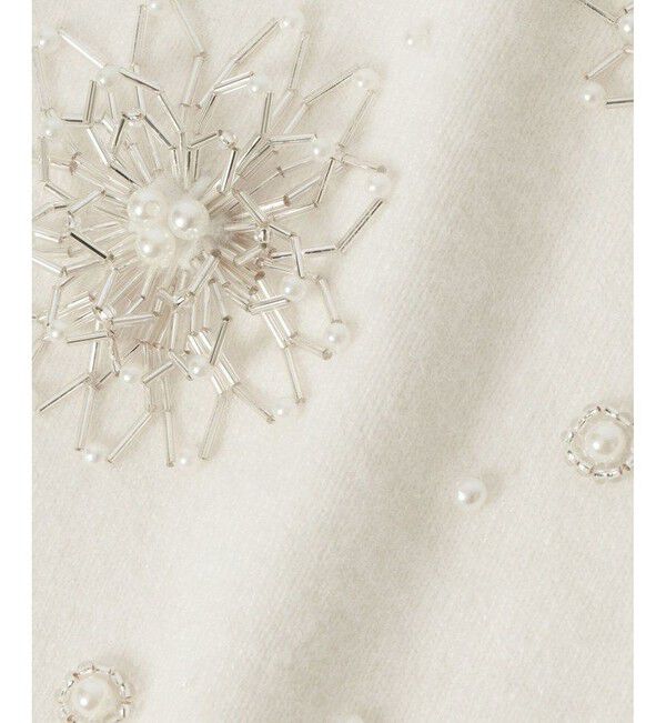 LOULOU WILLOUGHBY「【LOULOU WILLOUGHBY】ビーズフラワーカーディガン」|カーディガン|