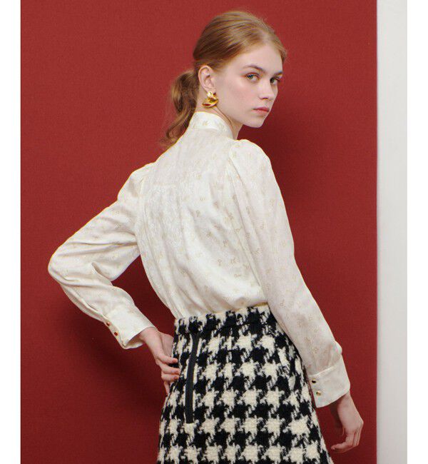 LOULOU WILLOUGHBY「【LOULOU WILLOUGHBY】KEYジャガードボウタイブラウス」|シャツ・ブラウス|