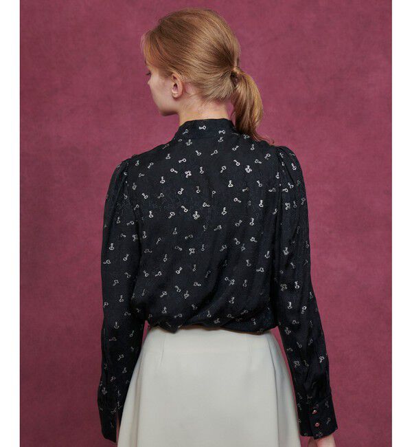 LOULOU WILLOUGHBY「【LOULOU WILLOUGHBY】KEYジャガードボウタイブラウス」|シャツ・ブラウス|