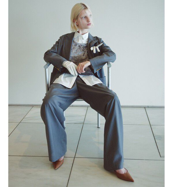 allureville「トリアセサイロピークドラペルジャケット」|テーラードジャケット|