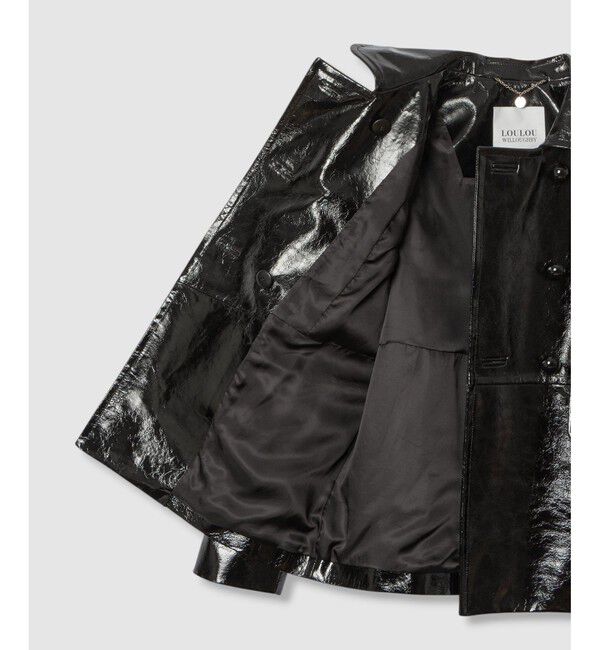 LOULOU WILLOUGHBY「【LOULOU WILLOUGHBY】クラッシュエナメルレザーブルゾン」|ブルゾン・スタジャン|