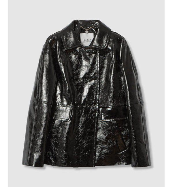 LOULOU WILLOUGHBY「【LOULOU WILLOUGHBY】クラッシュエナメルレザーブルゾン」|ブルゾン・スタジャン|