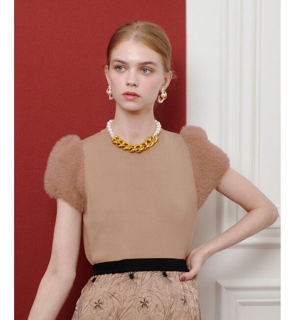 LOULOU WILLOUGHBY「WEB限定【LOULOU WILLOUGHBY】フェザースリーブプルオーバー」|ニット・セーター|