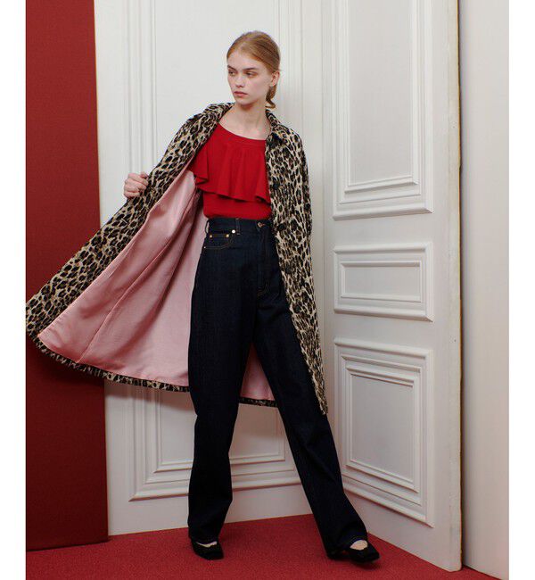 LOULOU WILLOUGHBY「【LOULOU WILLOUGHBY】ARGENTIレオパードJQコート」|ダッフルコート|
