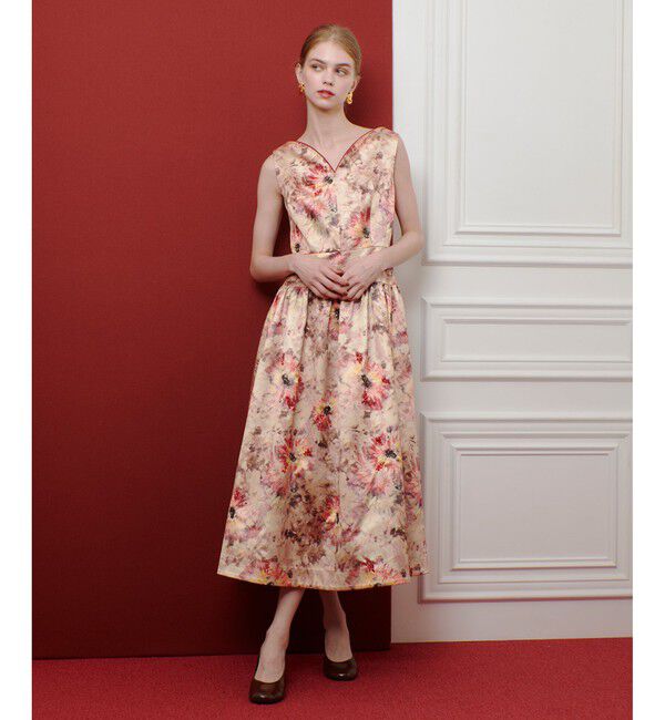 LOULOU WILLOUGHBY「【LOULOU WILLOUGHBY】BHARAT SILK ハートネックワンピース」|ワンピース|