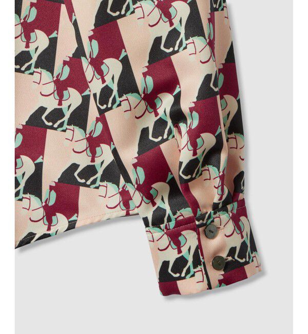 LOULOU WILLOUGHBY「【LOULOU WILLOUGHBY】ホースジオメトリックプリントブラウス」|シャツ・ブラウス|