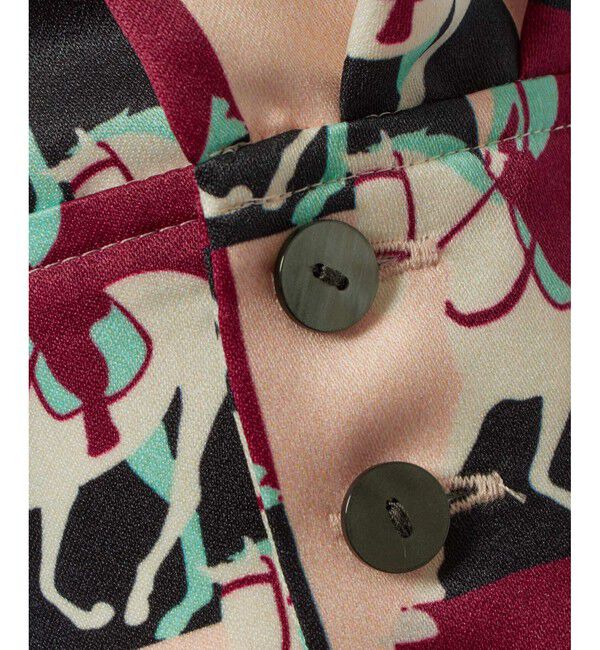 LOULOU WILLOUGHBY「【LOULOU WILLOUGHBY】ホースジオメトリックプリントブラウス」|シャツ・ブラウス|