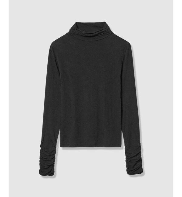 LOULOU WILLOUGHBY「【LOULOU WILLOUGHBY】シルクジャージプルオーバー」|Tシャツ・カットソー|ブラック