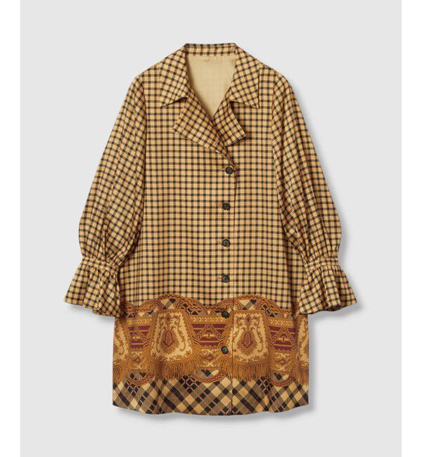 LOULOU WILLOUGHBY「【LOULOU WILLOUGHBY】エンブレムチェックワンピース」|ワンピース|