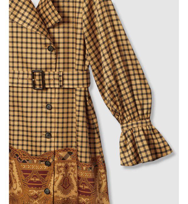 LOULOU WILLOUGHBY「【LOULOU WILLOUGHBY】エンブレムチェックワンピース」|ワンピース|