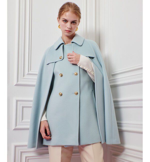 LOULOU WILLOUGHBY「【LOULOU WILLOUGHBY】シャルムビーバーケープコート」|その他|サックス