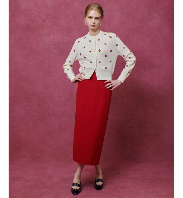 LOULOU WILLOUGHBY「【LOULOU WILLOUGHBY】フラワーシシュウカーディガン」|カーディガン|