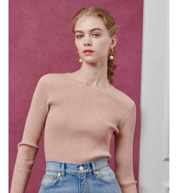 LOULOU WILLOUGHBY「【LOULOU WILLOUGHBY】LAME RIBプルオーバー」|ニット・セーター|