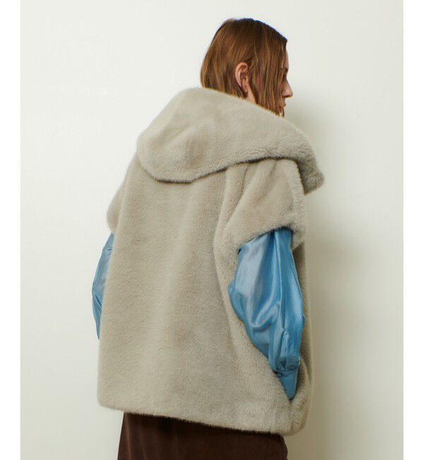 allureville「フェイクミンクファーフーディーブルゾン」|ブルゾン・スタジャン|