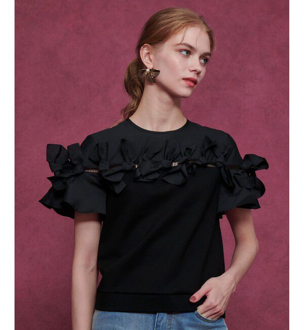 LOULOU WILLOUGHBY「【LOULOU WILLOUGHBY】ポイントリボンプルオーバー」|Tシャツ・カットソー|