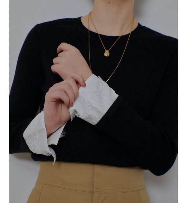 allureville「レースカフスドッキングプルオーバー」|ニット・セーター|