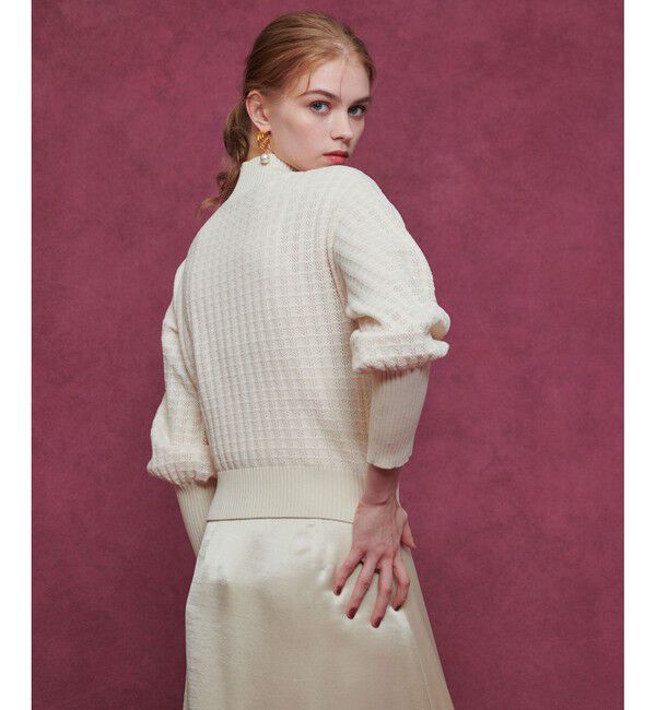 LOULOU WILLOUGHBY「【LOULOU WILLOUGHBY】ロングリブカフスモールプルオーバー」|ニット・セーター|