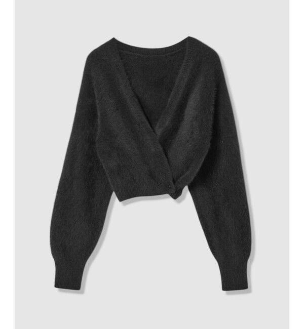 LOULOU WILLOUGHBY「【LOULOU WILLOUGHBY】カシミヤブレンドファー加工Ｖカーディガン」|カーディガン|