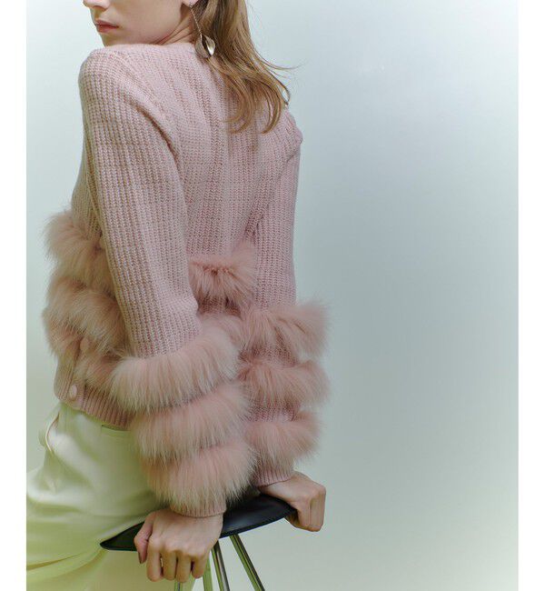LOULOU WILLOUGHBY「【LOULOU WILLOUGHBY】フォックスファートリミングプルオーバー」|ニット・セーター|
