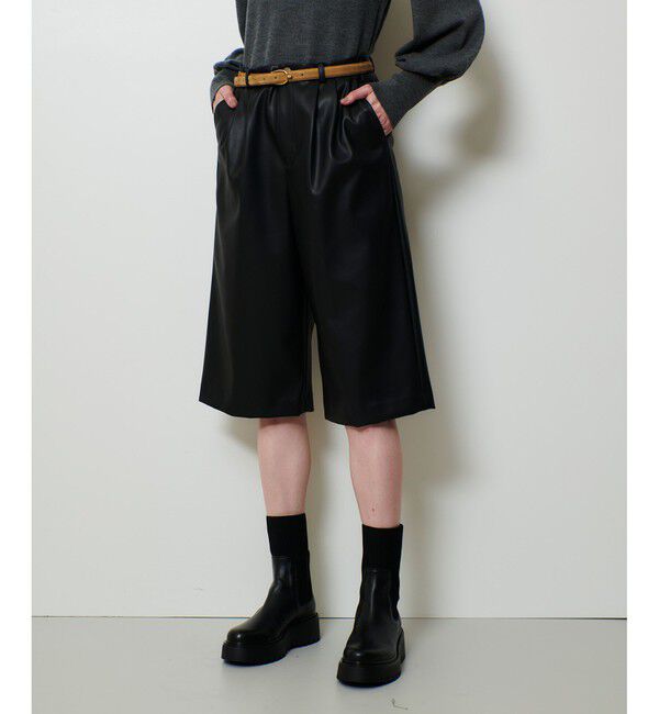 allureville「フェイクレザーバミューダパンツ」|その他|