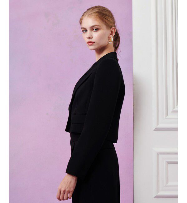 LOULOU WILLOUGHBY「【LOULOU WILLOUGHBY】ダブルクロスショートジャケット」|テーラードジャケット|