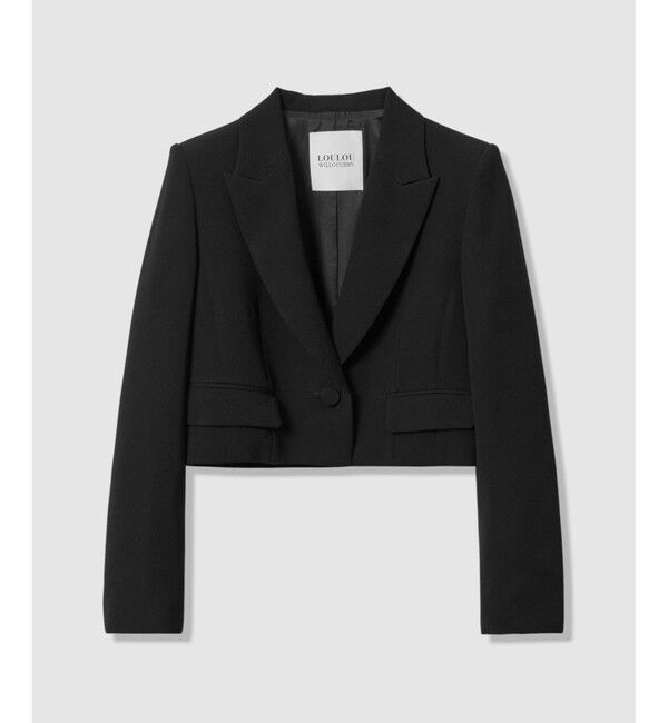 LOULOU WILLOUGHBY「【LOULOU WILLOUGHBY】ダブルクロスショートジャケット」|テーラードジャケット|