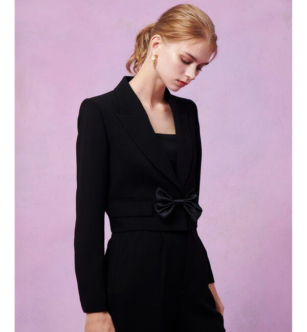 LOULOU WILLOUGHBY「【LOULOU WILLOUGHBY】ダブルクロスショートジャケット」|テーラードジャケット|